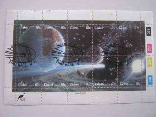 CISKEI - 1986 HALLEY'S COMET - SHEETLET OF 10 - CTO