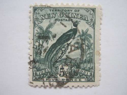 NEW GUINEA - 1931 DEFIN ISSUE "10th ANNIV OF AUST ADMIN" - 5d GREEN SINGLE - USED