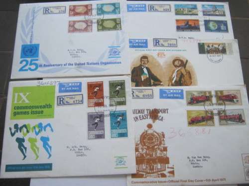 K.U.T. - SELECTION OF FDC's FROM THE PERIOD 1970-71