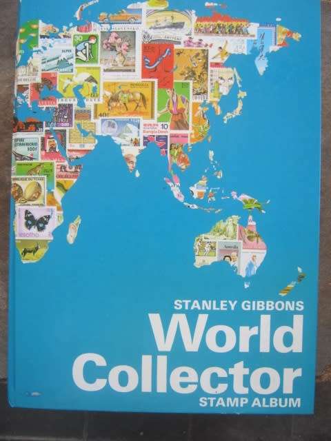 SG `WORLD COLLECTOR` STAMP ALBUM - MIXED WORLD - IN EXCESS OF 4000 STAMPS HERE - VERY GOOD CONDITION
