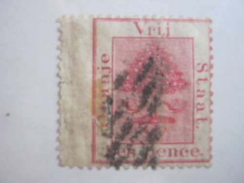 OFS - 1868-71 DEFIN ISSUE - 6d PALE ROSE - SINGLE WITH WING MARGIN - FINE USED