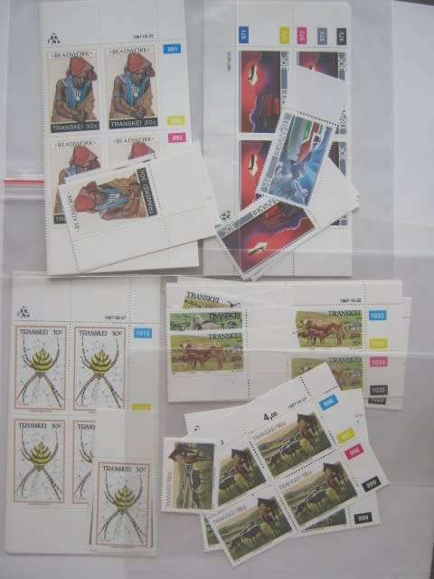 TRANSKEI - 1987 - Selection of Control Blocks and Singles