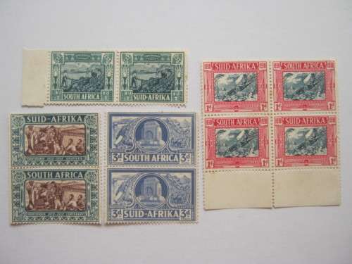 UNION - 1938 VOORTREKKER CENTENARY MOEMORIAL FUND - FULL SET IN PAIRS - UNUSED