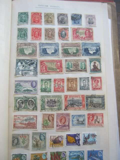 SPRINGBACK TYPE STAMP ALBUM - MIXED WORLD - STRONG ON SOUTHERN AFRICA BUT NO UNION/RSA