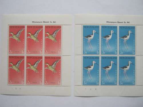 New Zealand - 1958/59/61 Health Stamps - 3 Full Sets in Miniature Sheets -Unused