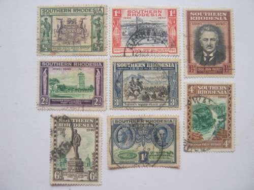 SOUTHERN RHODESIA - 1940 GOLDEN JUBILEE - FULL SET OF 8 - USED