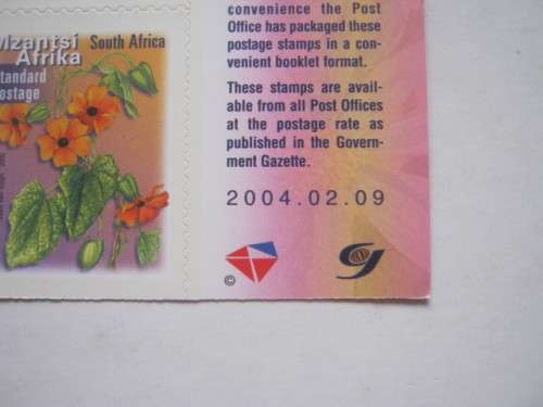 RSA - 2000 7th DEFIN ISSUE (STD POST) - 4 x COMPLETE BOOKLETS OF 10 SELF-ADHESIVE - VARIOUS PRINTS