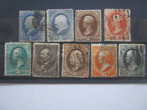 USA - 1870-82 SELECTION OF EARLY USA - SINGLES - USED