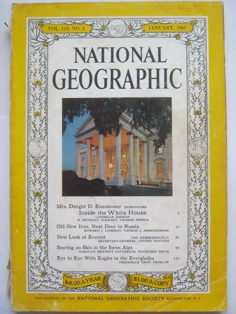 ANTIQUE NATIONAL GEOGRAPHIC MAGAZINE - VOL. 119 No. 1 JANUARY 1961