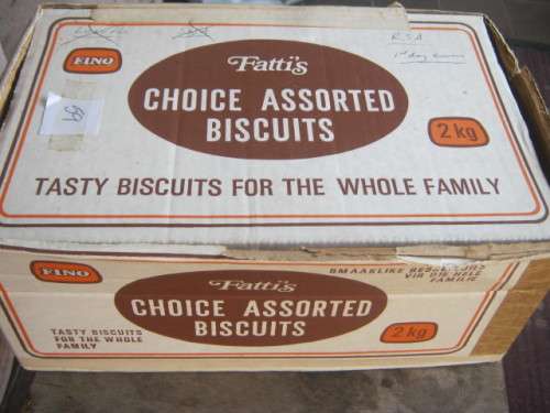 BISCUIT BOX ABOUT 90% FULL OF 1995 MASAKHANE STAMPS ON PAPER