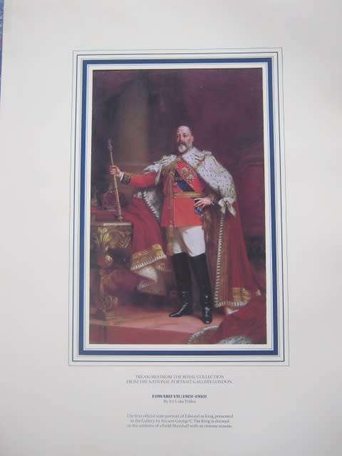 PRINTS FROM THE ROYAL COLLECTION - QV, KEVII, KGV, KGVI and QEII - HOUSED IN STURDY FOLDER