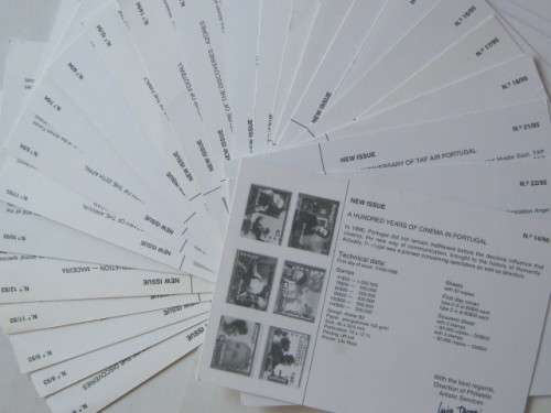 **R1 START** PORTUGAL - 1993-96 - SELECTION OF 26 BULLETINS FOR NEW STAMP ISSUES IN POSTCARD FORMAT