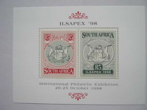 RSA - 1998 ILSAPEX `98 INTERNATIONAL PHILATELIC EXHIBITION - MINIATURE SHEET - MNH