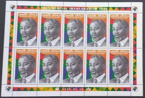 RSA - 1999 INAUGURATION OF PRESIDENT THABO MBEKI - FULL SHEETLET OF 10 - MNH