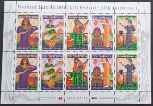 RSA - 1999 NATIONAL ARTS FESTIVAL - FULL SHEETLET OF 10 - MNH