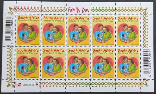 RSA - 2000 FAMILY DAY - FULL SHEETLET OF 10 - MNH
