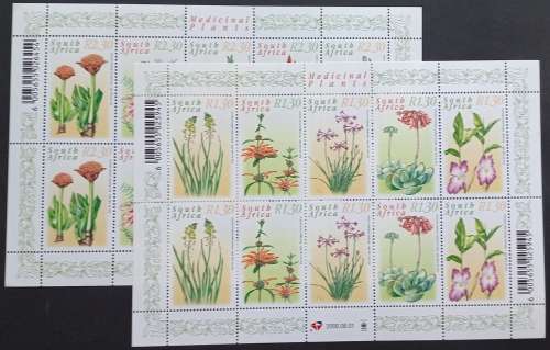 RSA - 2000 MEDICINAL PLANTS - FULL SET IN SHEETLETS OF 10 - MNH