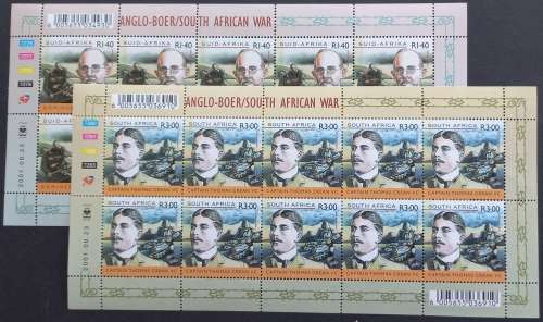 RSA - 2001 ANGLO-BOER/SOUTH AFRICAN WAR - FULL SET IN SHEETLETS OF 10 - MNH