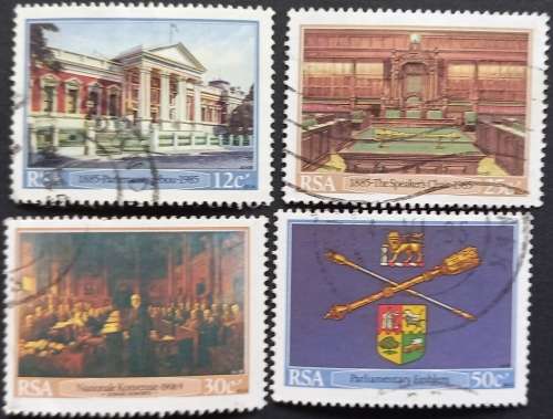 RSA - 1985 INAUGURATION OF CAPE PARLIAMENTARY BUILDINGS - FULL SET OF SINGLES - POSTALLY USED