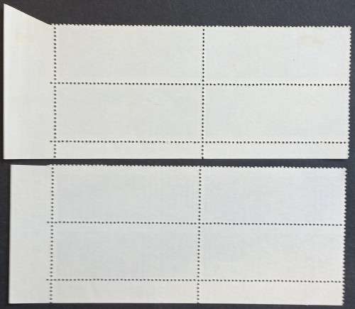 RSA - 1973 WORLD TELECOMMUNICATIONS DAY - 2 x CONTROL BLOCKS OF 4 (NO WMK) - (CYL A and B) - UNUSED