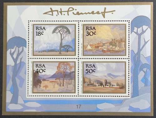 RSA - 1989PAINTINGS BY J H PIERNEEF - MINIATURE SHEET # 17 - MNH