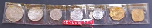 CEYLON - 1963 COIN SET - SEVEN COINS