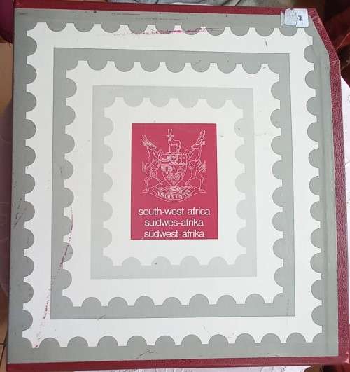 SWA/NAMIBIA - GOOD COLLECTION OF MINT, USED, MINI-SHEETS AND FDC`s - RINGBINDER FILE WITH SLIPCASE