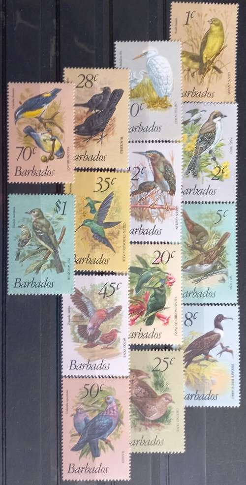 THEMATICS - BARBADOS 1979 BIRDS - PART SET OF SINGLES - MNH