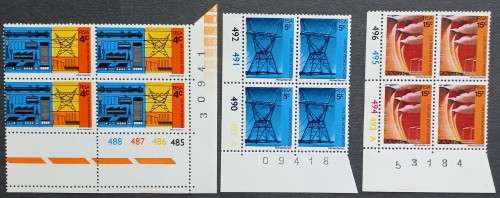 RSA - 1973 50th ANNIV OF ESKOM - FULL SET IN CONTROL BLOCK OF 4 (PANE A) - MNH