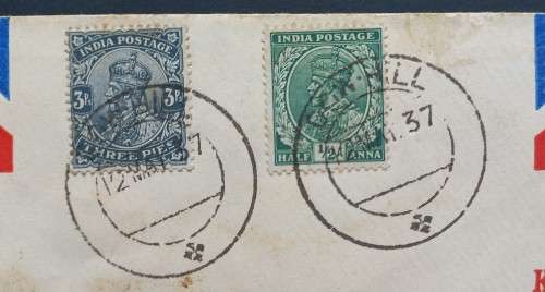 INDIA - POSTAL HISTORY - 1937 CORONATION KGVI - FDC TO SOUTHERN RHOD.