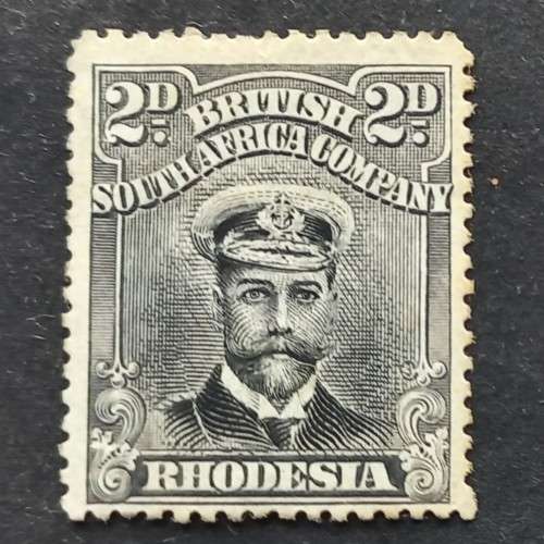 BSAC - 1913-22 Defin Issue `Admiral` - 2d Black & Grey (Perf 15) - Single - Unused