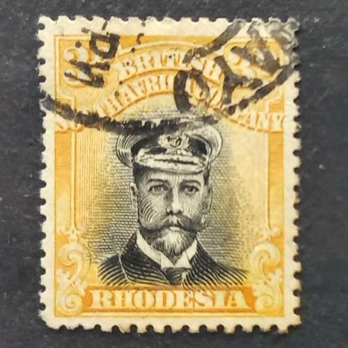 BSAC - 1913-22 Defin Issue `Admiral` - 3d Black/Yellow (Die III) - Single - Used