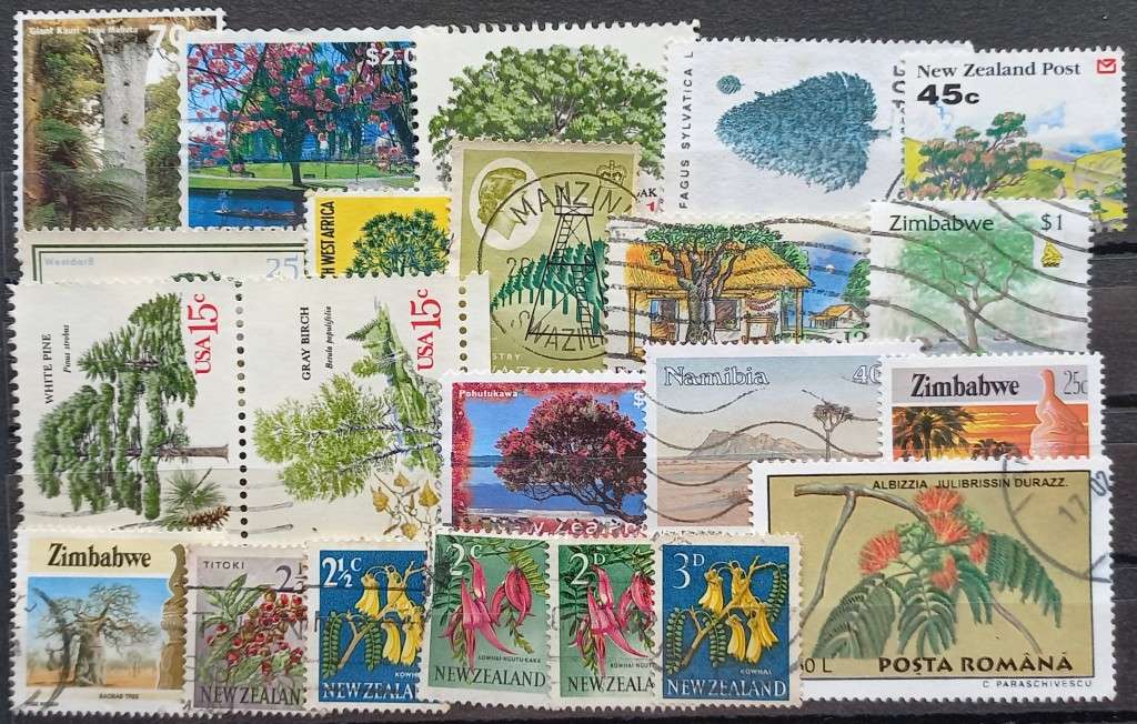 THEMATICS - TREES - 38 STAMPS - BID PER STAMP