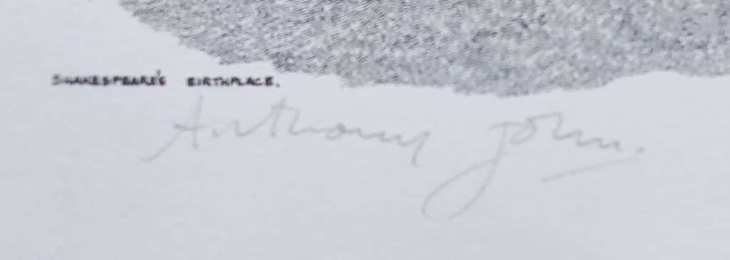 Shakespeare`s Birthplace - An Anthony John Pencil Signed Lithograph