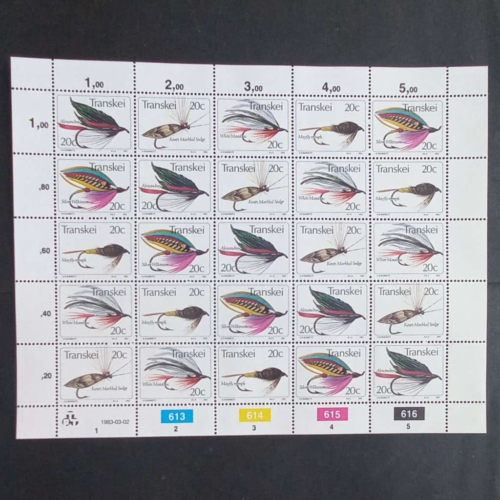 Transkei - 1983 Fishing Flies (4th Issue) - Full Sheet - MNH