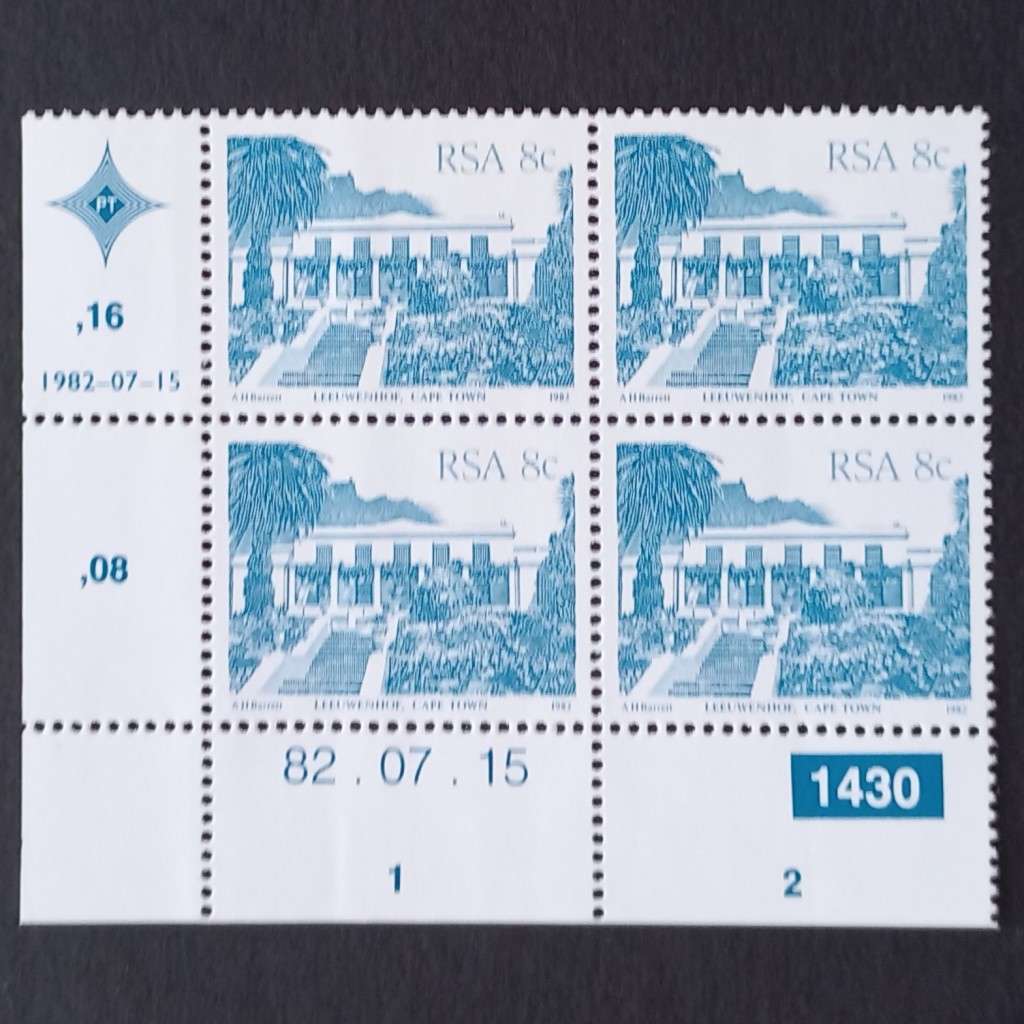 RSA - 1982 4th Defin Issue `SA Architecture` - 8c - Control Block of 4 - MNH