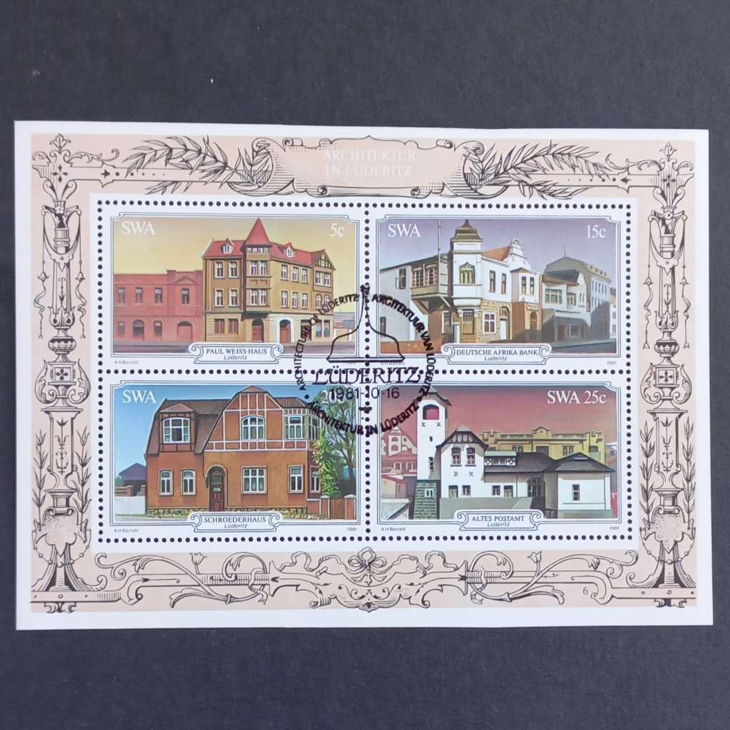 SWA - 1981 Luderitz Buildings - Miniature Sheet #6 - CTO