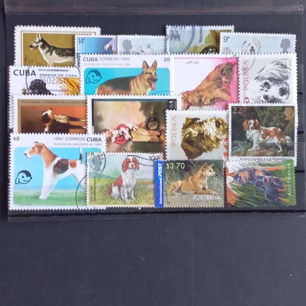 Thematics - Dogs - 17 stamps - no duplication