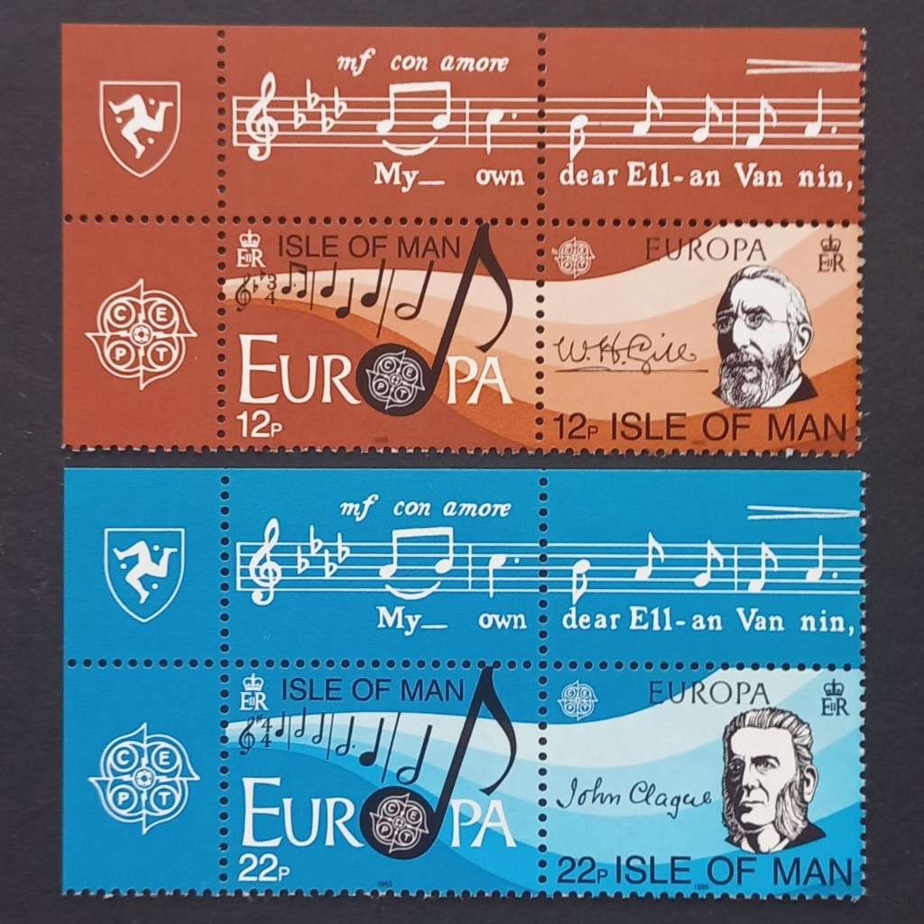 Isle of Man - 1985 Europa. European Music Year - Full Set in Setenant Pairs - Unused