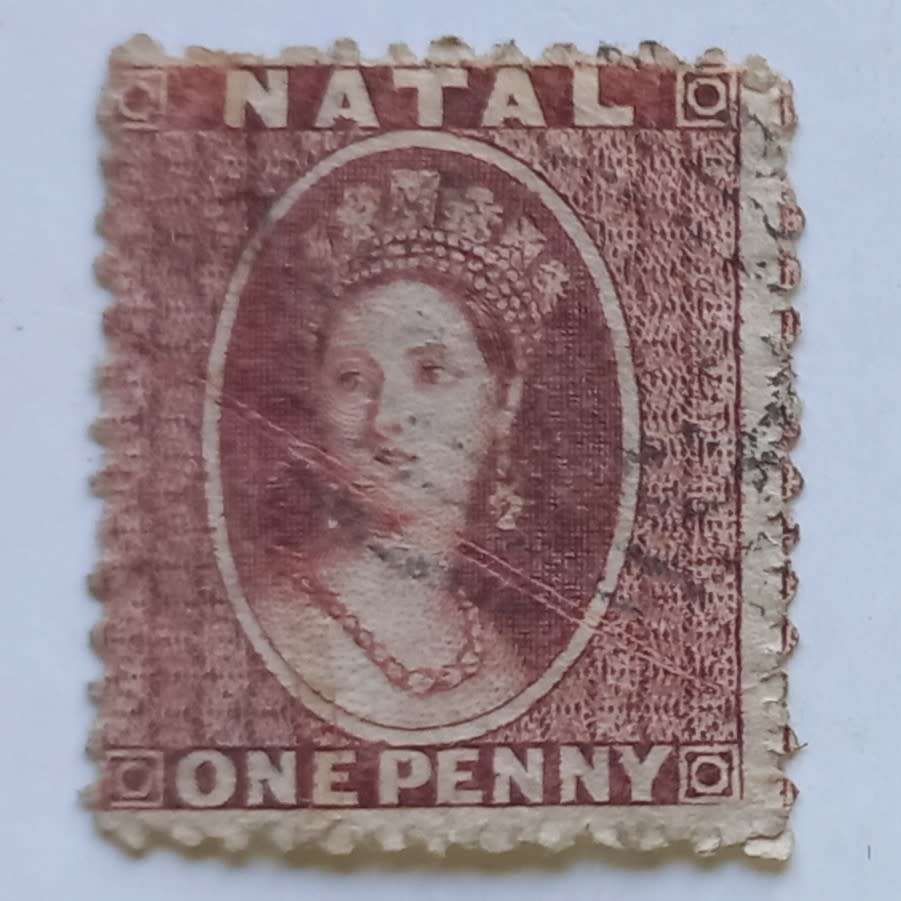 Natal - 1863 Queen Victoria (Perf 13) - 1d Brownish-lake - Single - Used