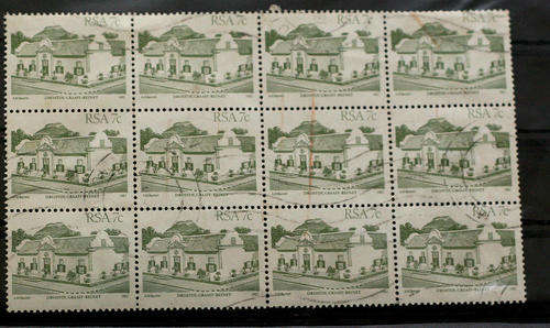 RSA - 1982 - 7c Block of 12 - used