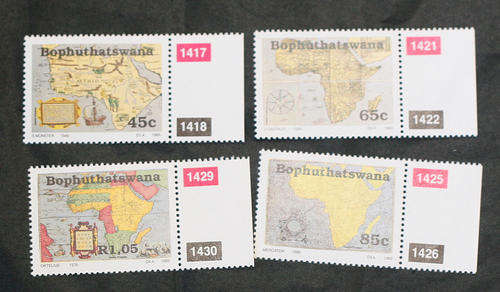 BOP 1993 OLD AFRICAN MAPS - SET OF 4 MNH