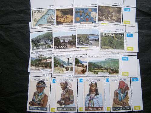 TRANSKEI - 4 SETS OF STAMPS AS PER SCAN - MNH