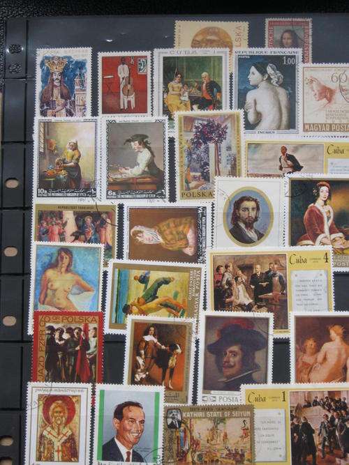 PAINTINGS - SELECTION OF 26 STAMPS AS PER SCAN