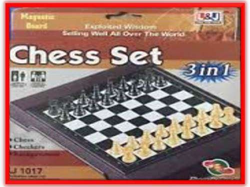 MAGNETIC 3 IN 1 CHESS,CHECKERS AND BACKGAMMON SET