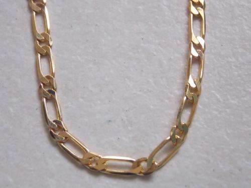 3MM GOLD FILLED FIGARO NECKLACE CHAIN