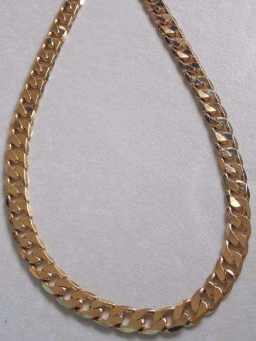GOLD FUSION NECKLACE 7.25mm AND BRACELET HUGE 6.5 WIDE(Not plated or filled :BACK ON POPULAR DEMAND)