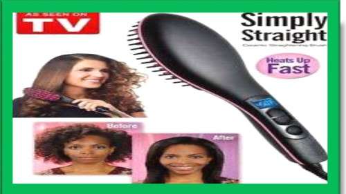 TV ADVERTS HOT SIMPLY STRAIGHT CERAMIC ELECTRIC DIGITAL CONTROL ANTI SCALED HAIR STRAIGHTENER BRUSH