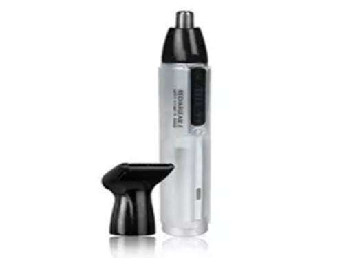 Rechageble electronic 2in1 hair trimmer,ears beard and nose wet and dry operation