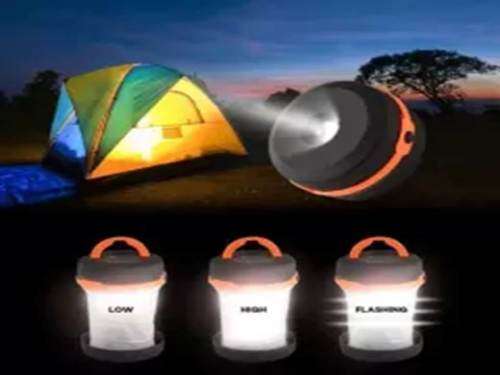 Portable Camping Lantern USB LED Hiking Night Light Lamp Collapsable Flashlight